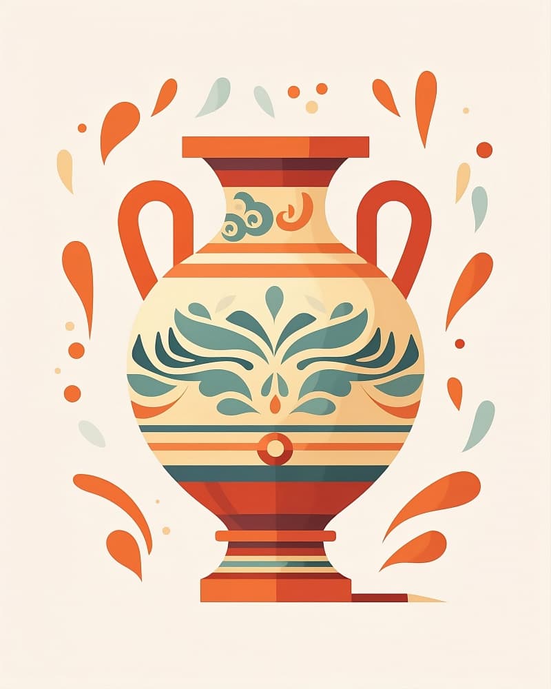 Mediterranean Amphora Vase by Emiliano Deificus — canvas wall art
