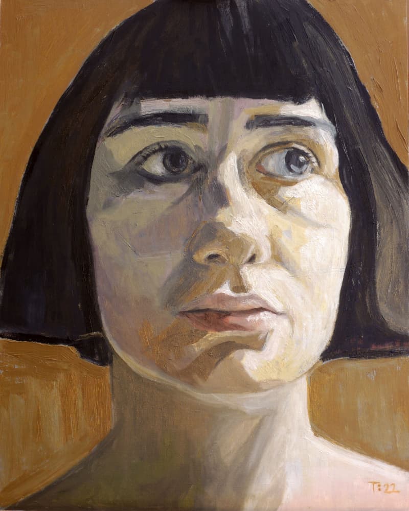 Pensive Woman Portrait by Tore Bahnson — canvas wall art