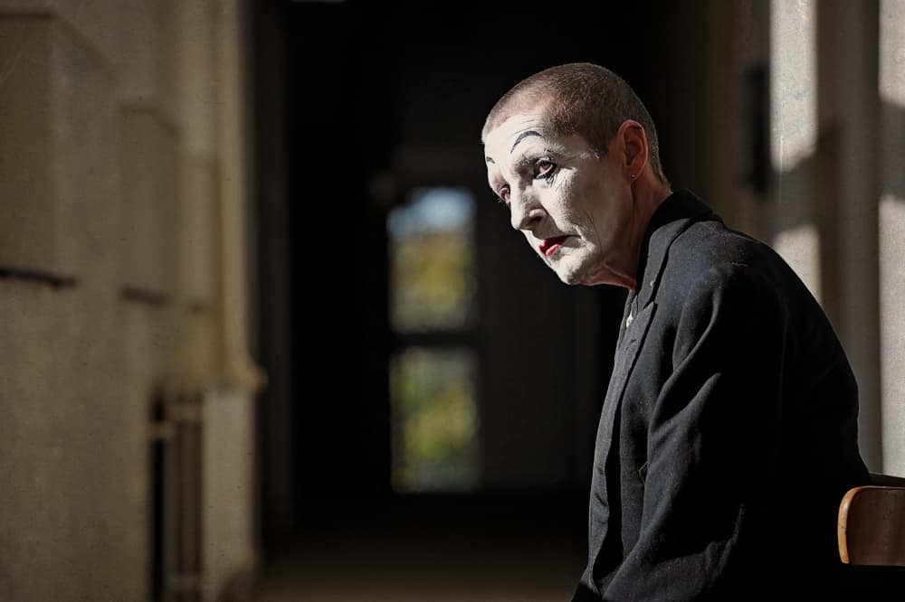 Dramatic Mime Portrait by Monika Vanhercke — canvas wall art