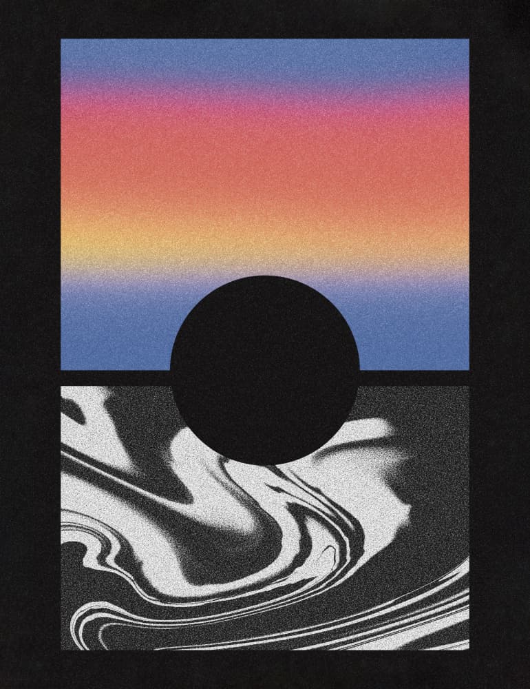 Solar Eclipse Gradient by Amy Louise Baker — canvas wall art
