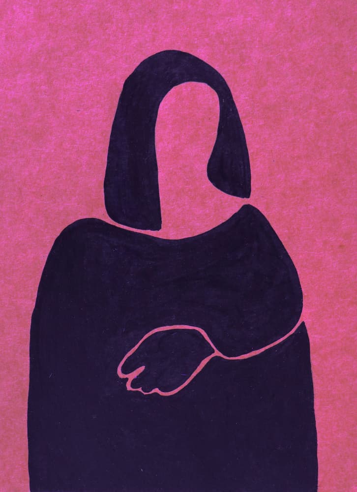 Enigmatic Pink Portrait by Santhosh ch — canvas wall art