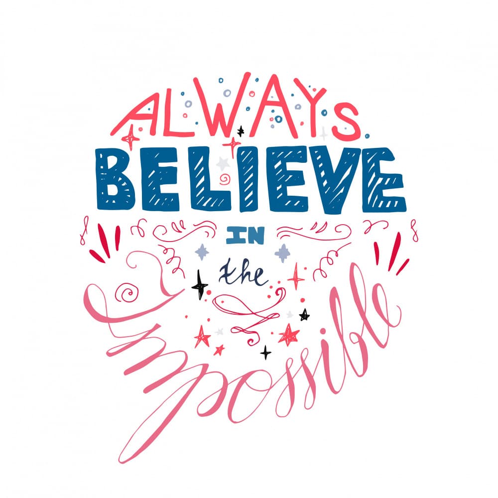 Always Believe Impossible by Marika Barsrsind β canvas wall art
