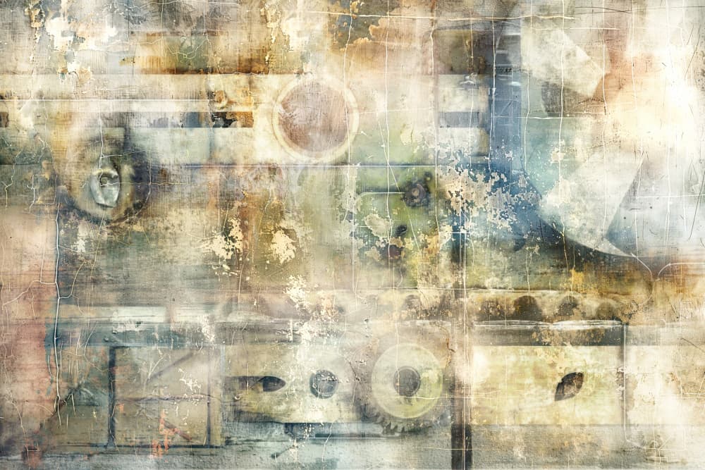 Industrial Grunge Abstract by Rafal Kulik — canvas wall art