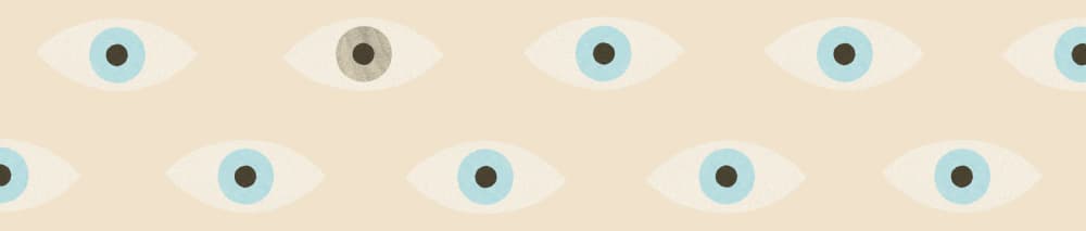 Minimalist Eye Pattern by Florent Bodart — canvas wall art