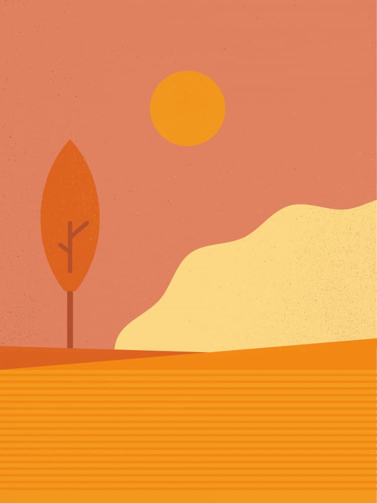 Minimalist Autumn Landscape by The Creating Mind — canvas wall art