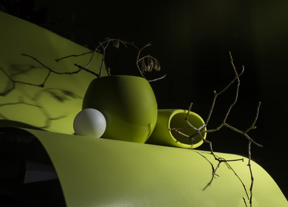 Lime Green Stillness by Evgeniy Popov — canvas wall art