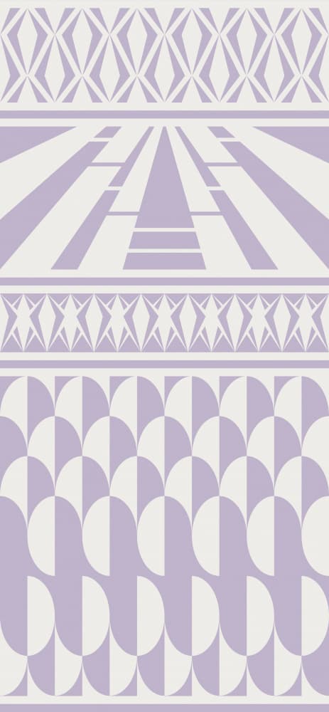 Elegant Lavender Geometry by Annick — canvas wall art