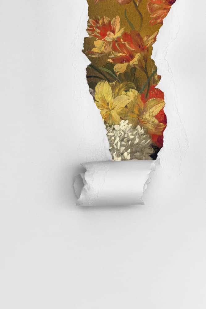 Vintage Floral Reveal by Marja van den Hurk — canvas wall art