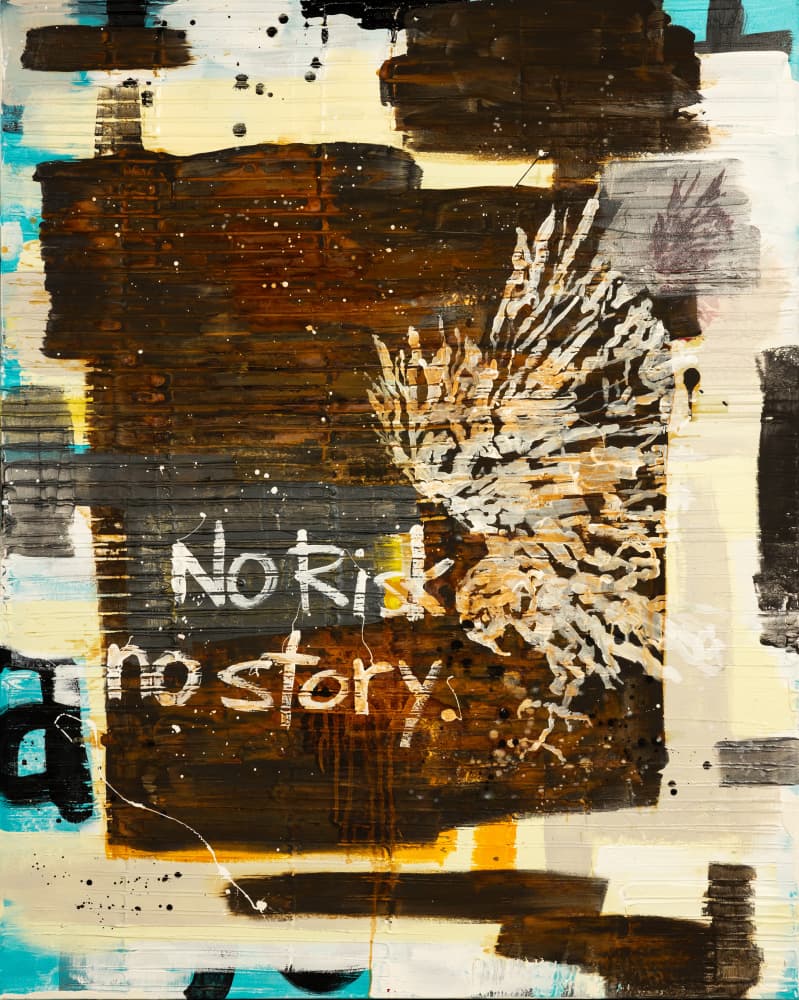 No Risk No Story Owl by kent youngstrom — canvas wall art