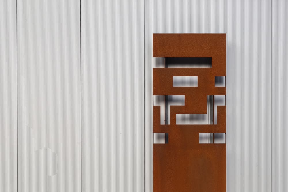Rusty Geometric Panel by Theo Luycx — canvas wall art