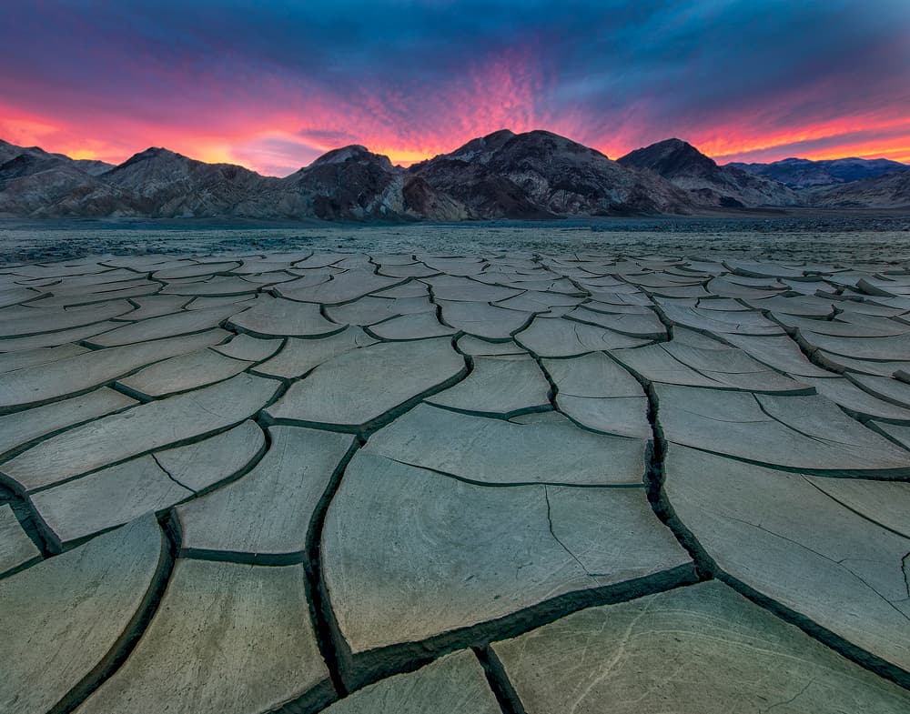Cracked Earth Sunset by Judy Tseng — canvas wall art