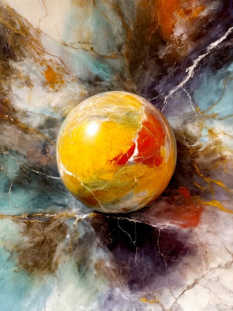 Colorful Cosmic Orb by Alpenglow Workshop — canvas wall art