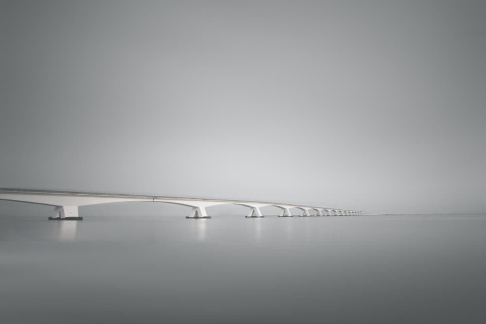 Modern Minimalist Bridge by Fred Louwen — canvas wall art