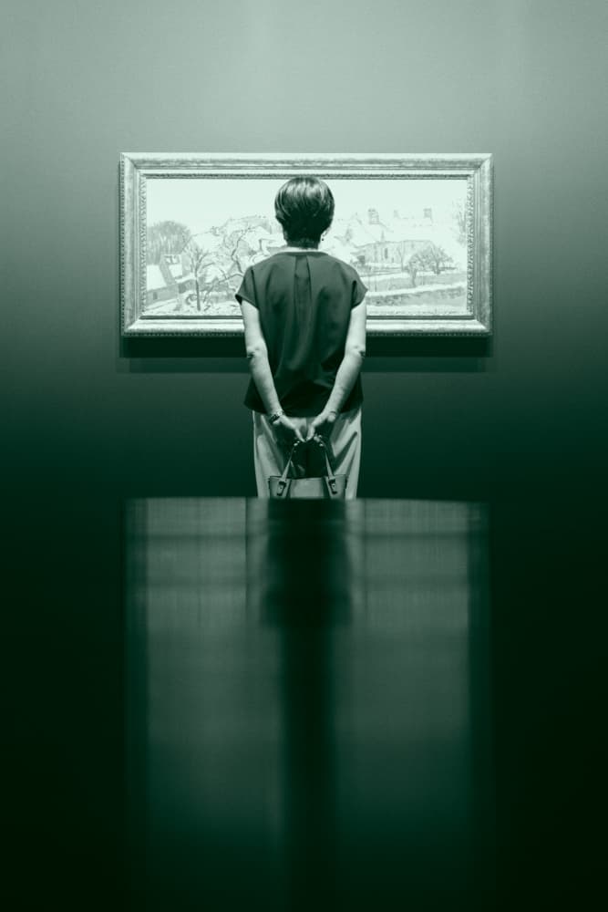 Quiet Art Contemplation by Satoshi Hatsumori — canvas wall art