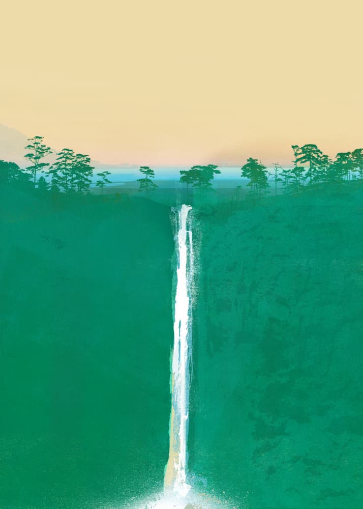 Serene Waterfall Cascade by Annelien Smet — canvas wall art