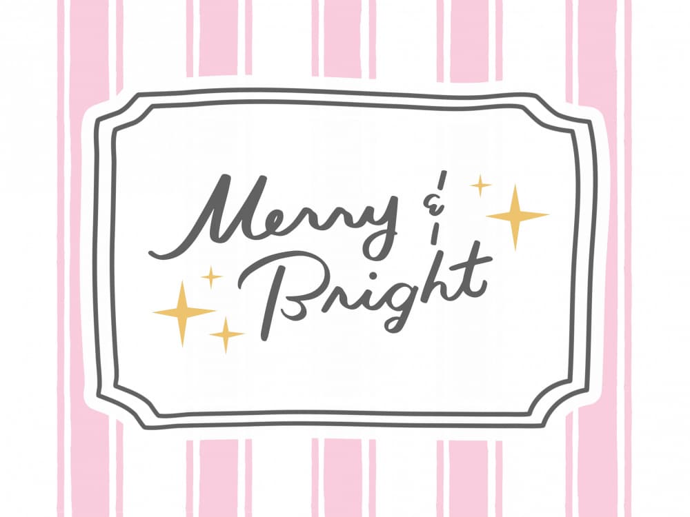 Sparkling Merry Bright by Jolly and Dash — canvas wall art