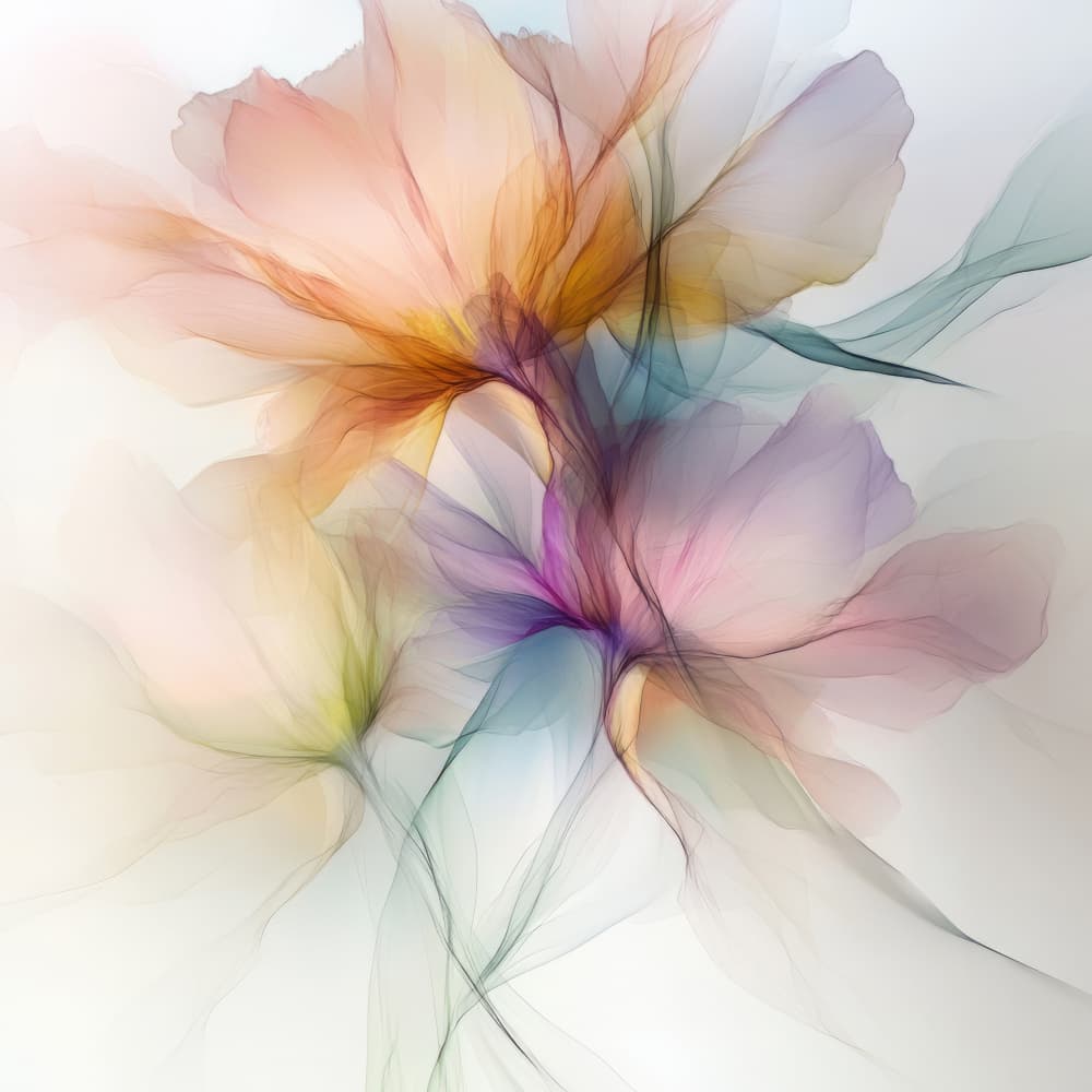 Ethereal Flowing Flowers by Bilge Paksoylu — canvas wall art