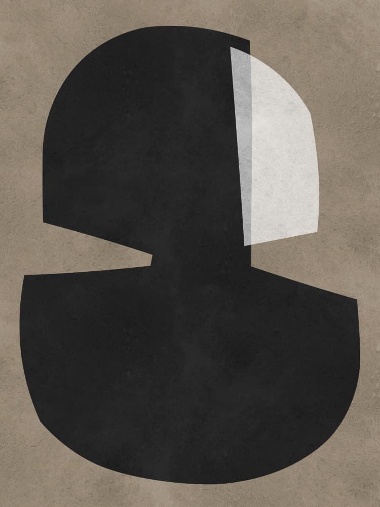 Minimalist Black Shape by Vitor Costa — canvas wall art
