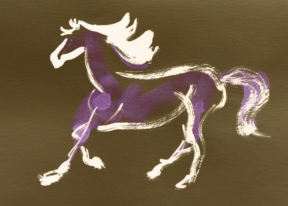 Spirited Purple Horse by Santhosh ch — canvas wall art