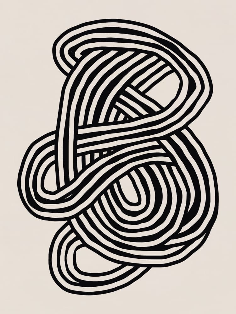 Tangled Organic Lines by Little Dean — canvas wall art
