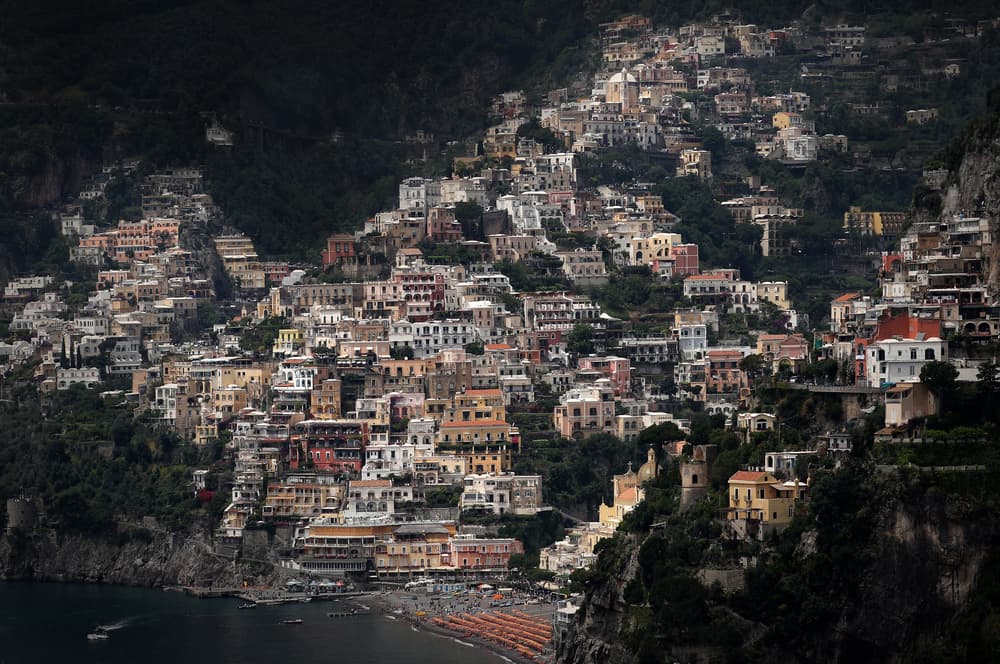 Positano Coastal Charm by Hans-Wolfgang Hawerkamp — canvas wall art