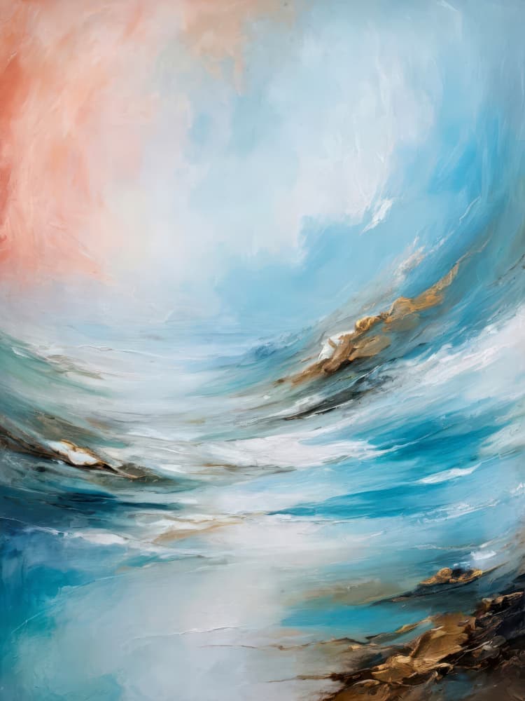 Ethereal Ocean Flow by Alpenglow Workshop — canvas wall art