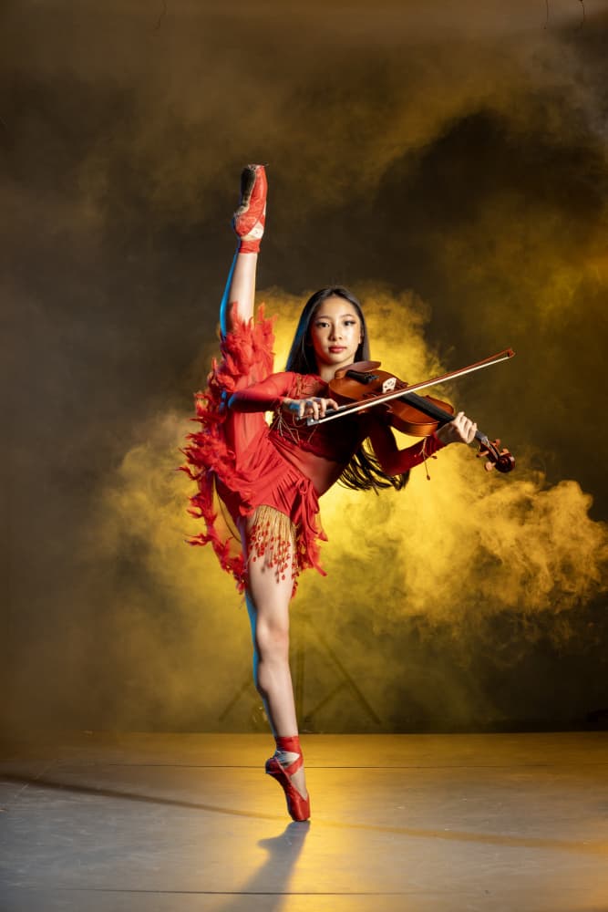 Graceful Violin Dancer by Ajar Setiadi — canvas wall art