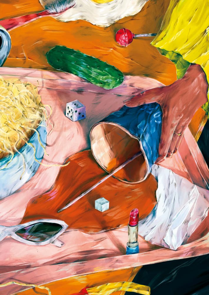 Vibrant Everyday Still Life by Natascha Baumgärtner — canvas wall art