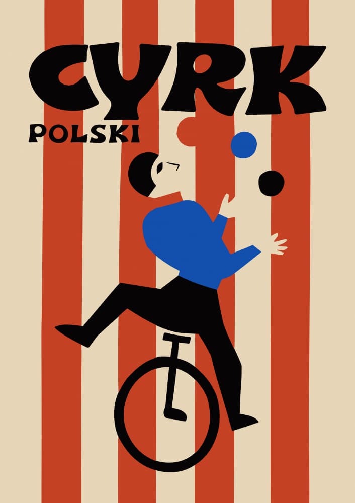 Polish Circus Juggler by Patryk Krygowski — canvas wall art