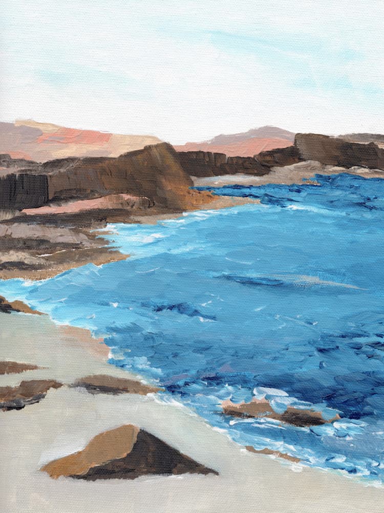 Rocky Coastal Waters by Nikita Jariwala — canvas wall art