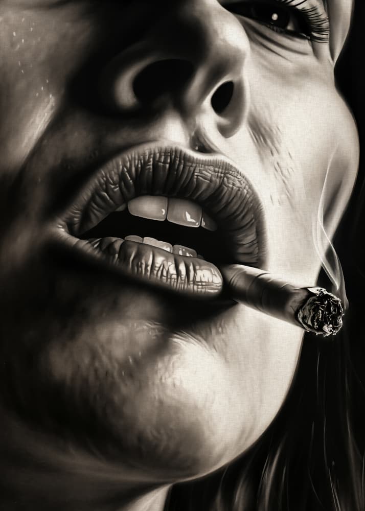 Sensual Cigar Smoke by Andreas Magnusson — canvas wall art