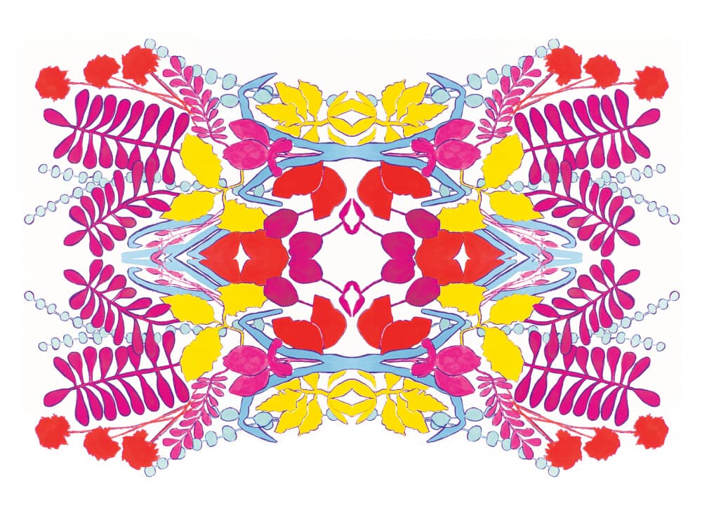 Vibrant Floral Symmetry by Breanna Megan Studio — canvas wall art