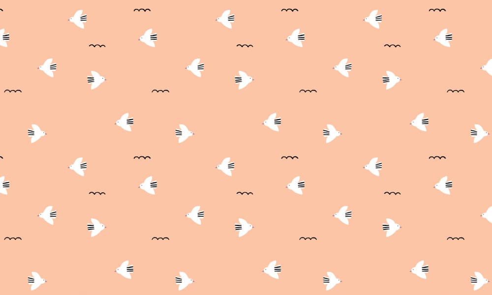 Peach Fish Pattern by Maren Gross — canvas wall art