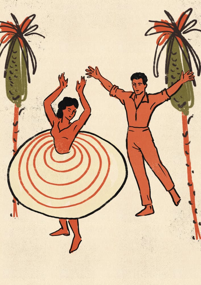 Joyful Tropical Dance by Nicholas — canvas wall art