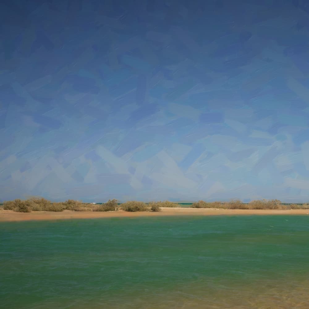 Peaceful Shore Painting by Lynann Colligan — canvas wall art