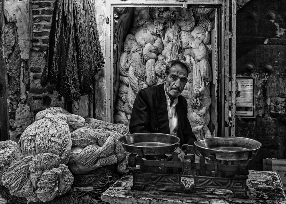 Old Bazaar Shopkeeper by Joxe Inazio Kuesta Garmendia — canvas wall art