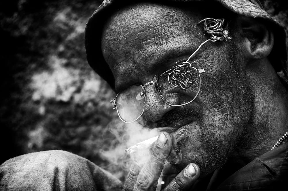 Man With Wire Glasses by Trevor Cole — canvas wall art