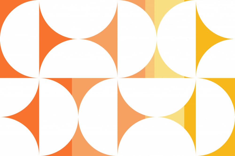 Warm Geometric Circle Pattern by Sue Skellern — canvas wall art