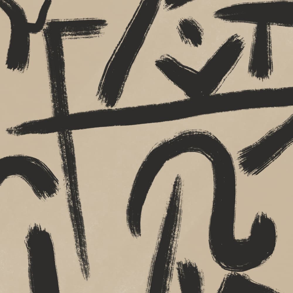 Minimalist Black Brushstrokes by Little Dean — canvas wall art
