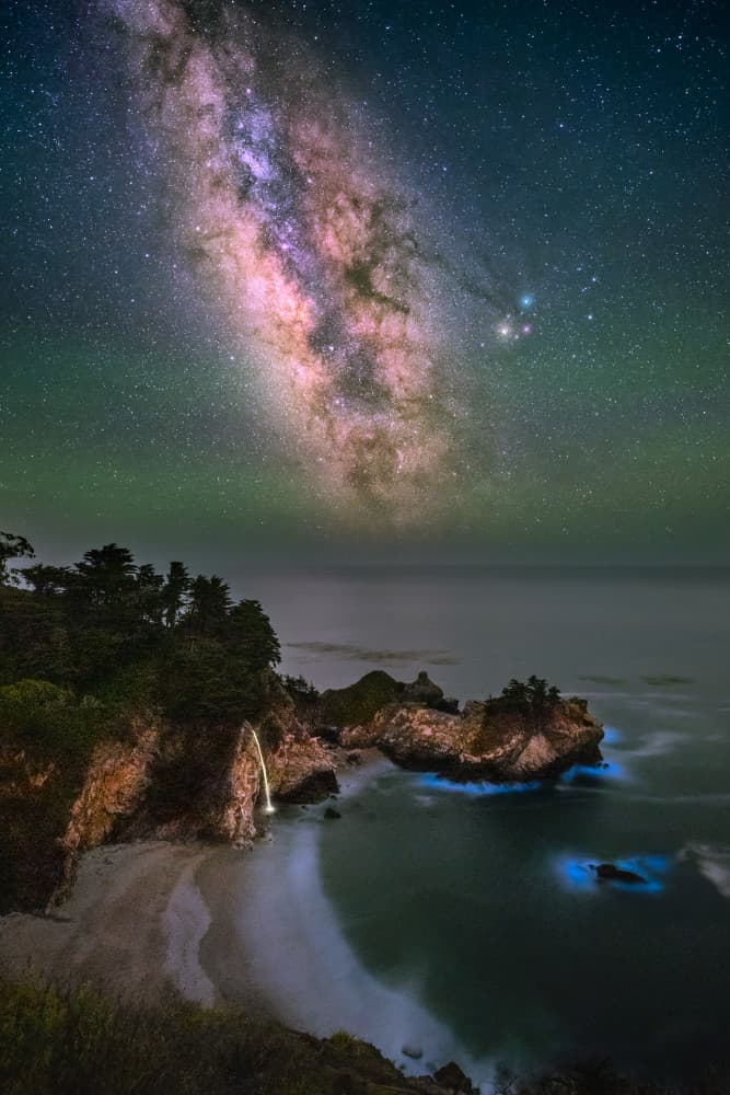 Milky Way Glowing Coast by Sophia Li — canvas wall art