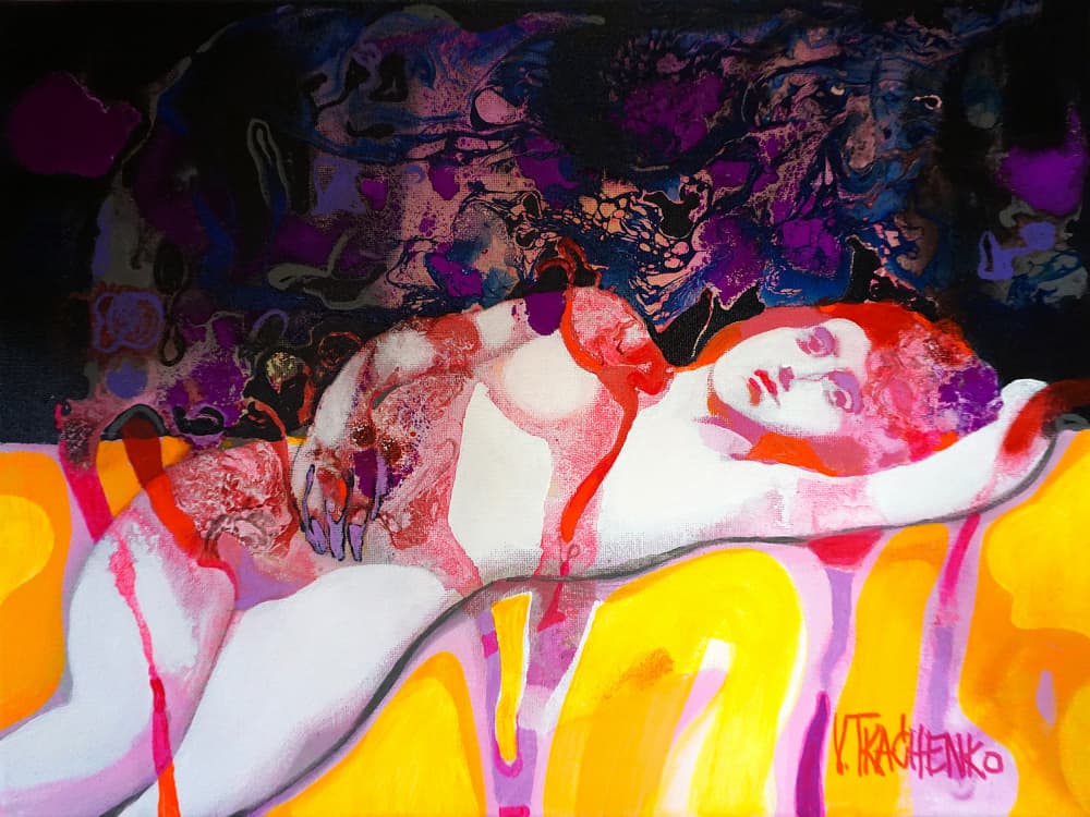 Sensual Reclining Form by Victor Tkachenko — canvas wall art