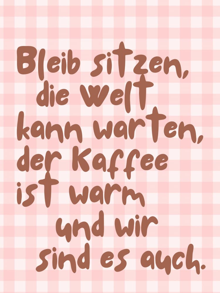 Cozy Coffee German Quote by Ohkimiko — canvas wall art
