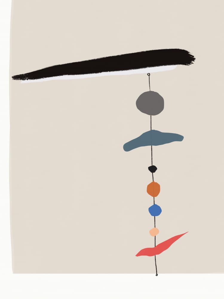 Abstract Mobile Shapes by Little Dean — canvas wall art
