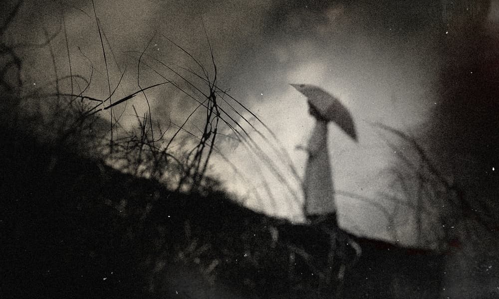 Moody Umbrella Figure by Teruhiko Tsuchida — canvas wall art