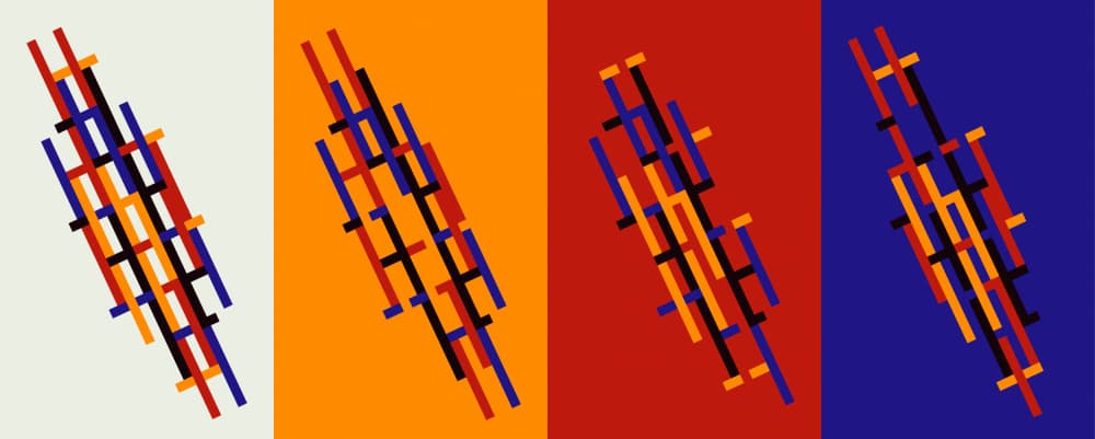 Colorful Intersecting Lines by Rafa Mateo — canvas wall art