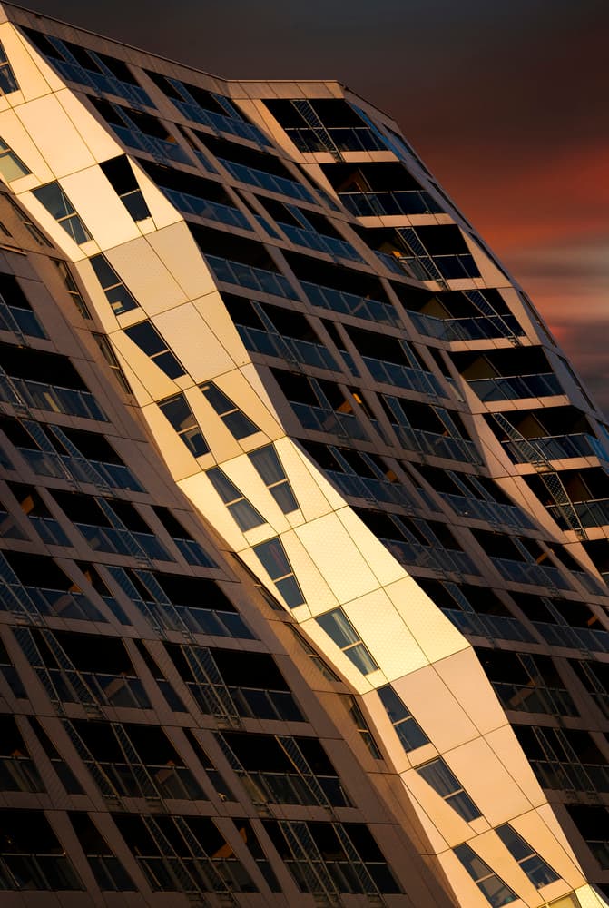 Angular Golden Facade by Greetje van Son — canvas wall art