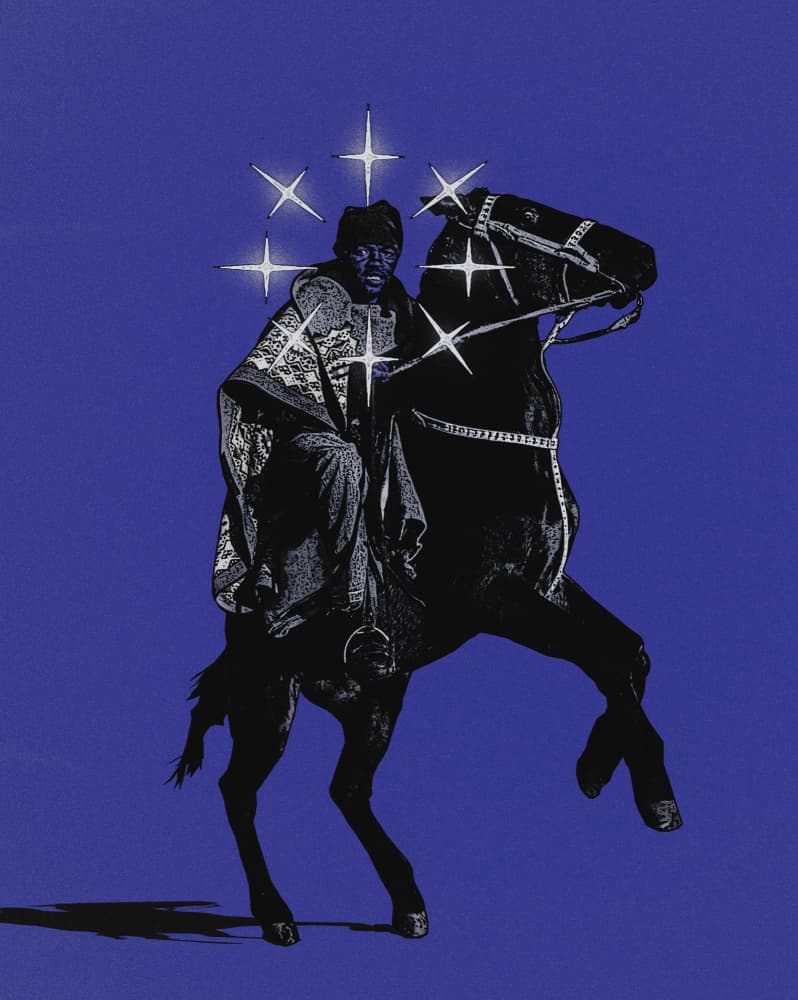 Celestial Horse Rider by Mathabela Madiela — canvas wall art