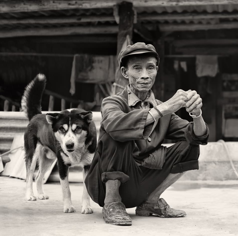 Rural Man and Dog by Nicolas Marino — canvas wall art
