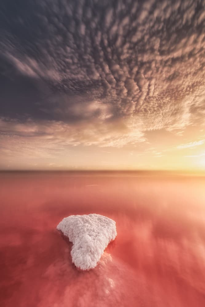 Pink Salt Lake Sunset by Jose Antonio Triviño Sanchez — canvas wall art