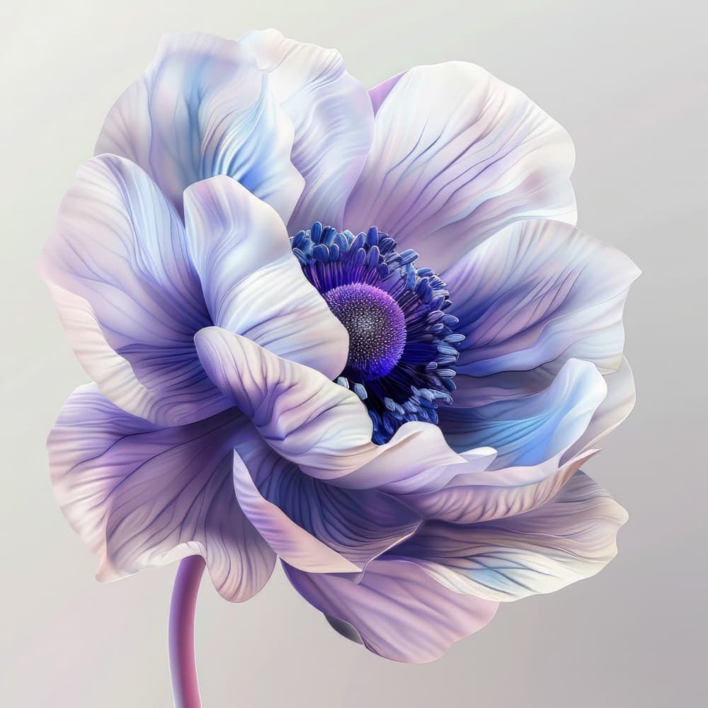 Soft Purple Anemone by Bilge Paksoylu — canvas wall art